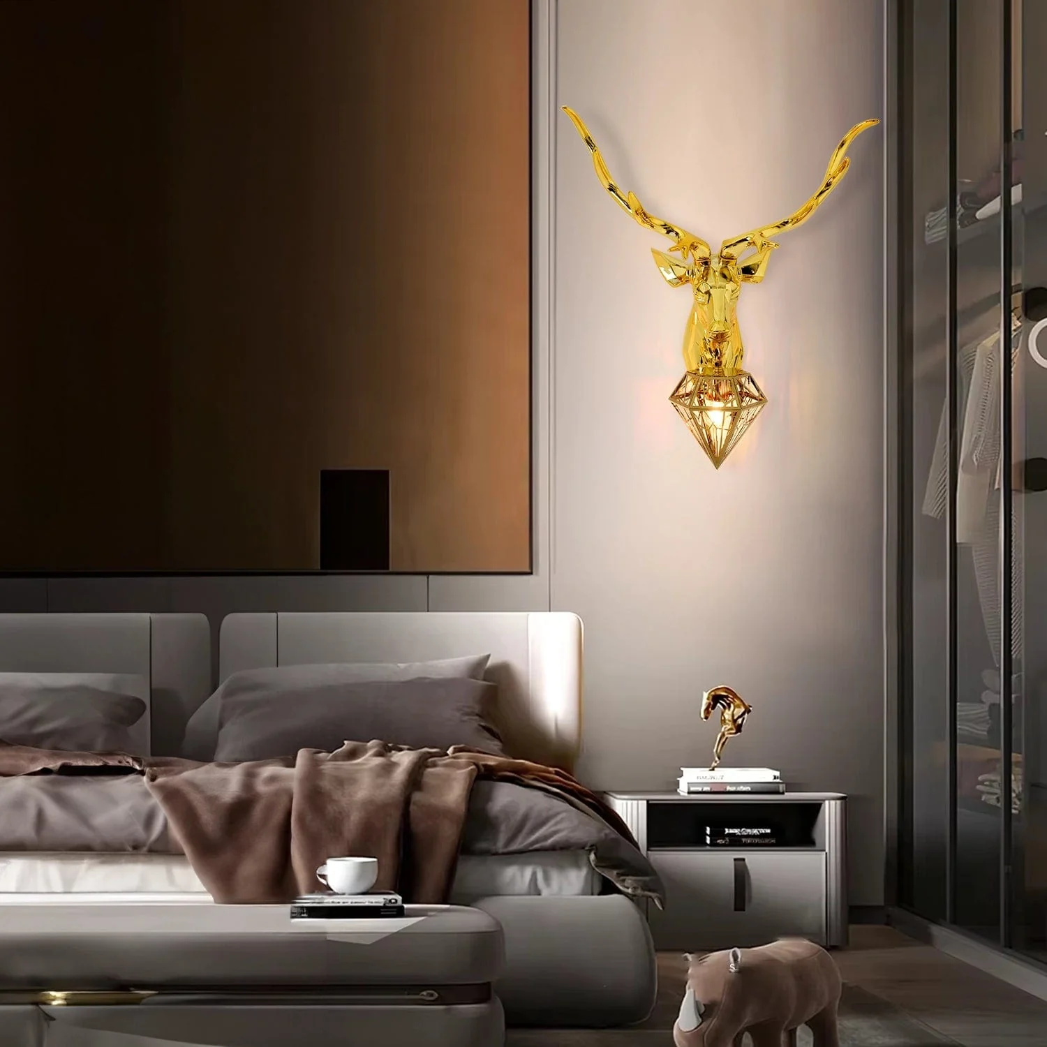 alpha stag wall light