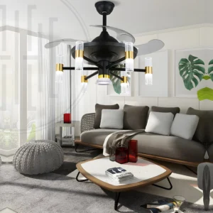 starburst chandelier ceiling fan with remote control