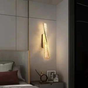 helix crystal wall light