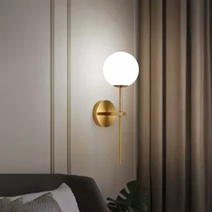 modern globe wall light