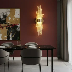 gilded spiral wall light
