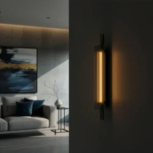 midnight fluted wall light